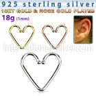 hexhb fake illusion body jewelry silver 925 ear lobe