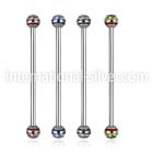 indby5 straight barbells anodized surgical steel 316l 