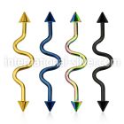 intacn5 straight barbells anodized surgical steel 316l 