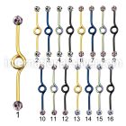 intbfr5a straight barbells anodized surgical steel 316l 