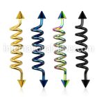 intdcn5 straight barbells anodized surgical steel 316l 