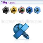 ita6 dermals anodized surgical steel 316l belly button