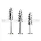 lbescw labrets lip rings surgical steel 316l labrets chin