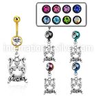 mdk572 belly rings anodized surgical steel 316l belly button
