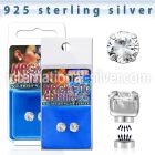 mgcz6 fake illusion body jewelry silver 925 belly button