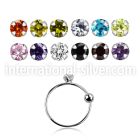ns05z2m nose hoop silver 925 nose
