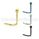 nstb l shape nose studs anodized surgical steel 316l nose
