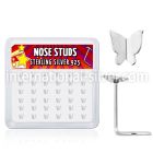 nsvbtf36 l shape nose studs silver 925 nose