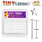 nyxsa bend it to fit nose studs silver 925 nose
