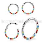 sgsh11rb surgical steel hinged segment hoop 16g side cnc