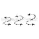 specn spirals twisters surgical steel 316l eyebrow
