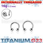 ucbebin titanium g23 horseshoe 3mm balls