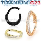 usgsh45t pvd titanium hinged segment hoop 16g cross cnc