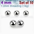 xbal4s loose body jewelry parts surgical steel 316l 