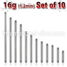 xbb16g loose body jewelry parts surgical steel 316l 