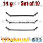 xusub14g loose body jewelry parts titanium g23 implant grade belly button