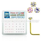 18nszbm l shape nose studs silver 925 nose