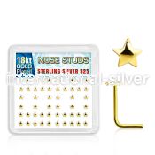 18sxvsar l shape nose studs silver 925 nose