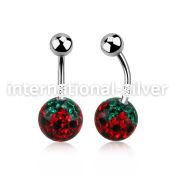 316l steel belly banana w 10mm strawberry ferido ball