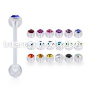 abbajb5 straight barbells acrylic body jewelry tongue