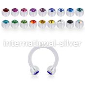 acbeajb3 horseshoes acrylic body jewelry ear lobe