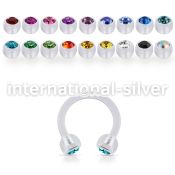 acbeajb4 horseshoes acrylic body jewelry ear lobe