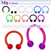 acbevb horseshoes acrylic body jewelry belly button