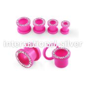 afemp tunnels gauges acrylic body jewelry ear lobe