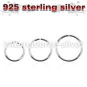 agsel18 seamless segment rings silver 925 nose