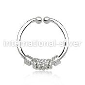 agsep12b fake illusion body jewelry silver 925 septum