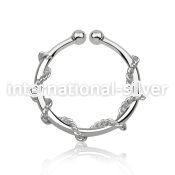 agsep12j fake illusion body jewelry silver 925 septum
