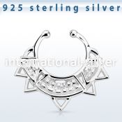 agsepd10 fake illusion body jewelry silver 925 septum