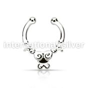 agsepd2 fake illusion body jewelry silver 925 septum