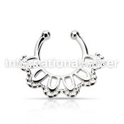 agsepd3 fake illusion body jewelry silver 925 septum