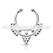agsepd4 fake illusion body jewelry silver 925 septum