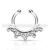 agsepd5 fake illusion body jewelry silver 925 septum