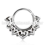 agsepv11 seamless segment rings silver 925 septum