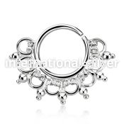 agsepv12 seamless segment rings silver 925 septum