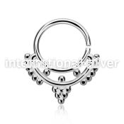 agsepv4 seamless segment rings silver 925 septum