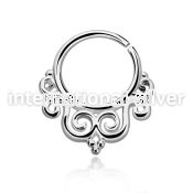 agsepv7 seamless segment rings silver 925 septum