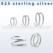 agspr20 925 silver spiral nose ring, 20g (0.8mm)