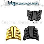 awt14 loose body jewelry parts anodized surgical steel 316l belly button