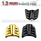 awt16 loose body jewelry parts anodized surgical steel 316l nose bridge