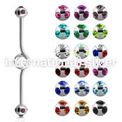 bbck straight barbells surgical steel 316l tongue