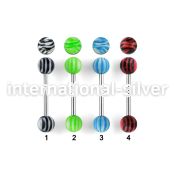 bbdxt straight barbells surgical steel 316l with acrylic parts tongue