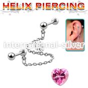 bber48 straight barbells surgical steel 316l ear lobe
