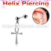 bber86 surgical steel 16g barbell helix piercing