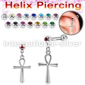 bber87 surgical steel 16g barbell helix piercing