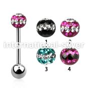 bbfr5d straight barbells surgical steel 316l tongue