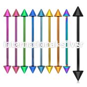 bbitcn straight barbells anodized surgical steel 316l 